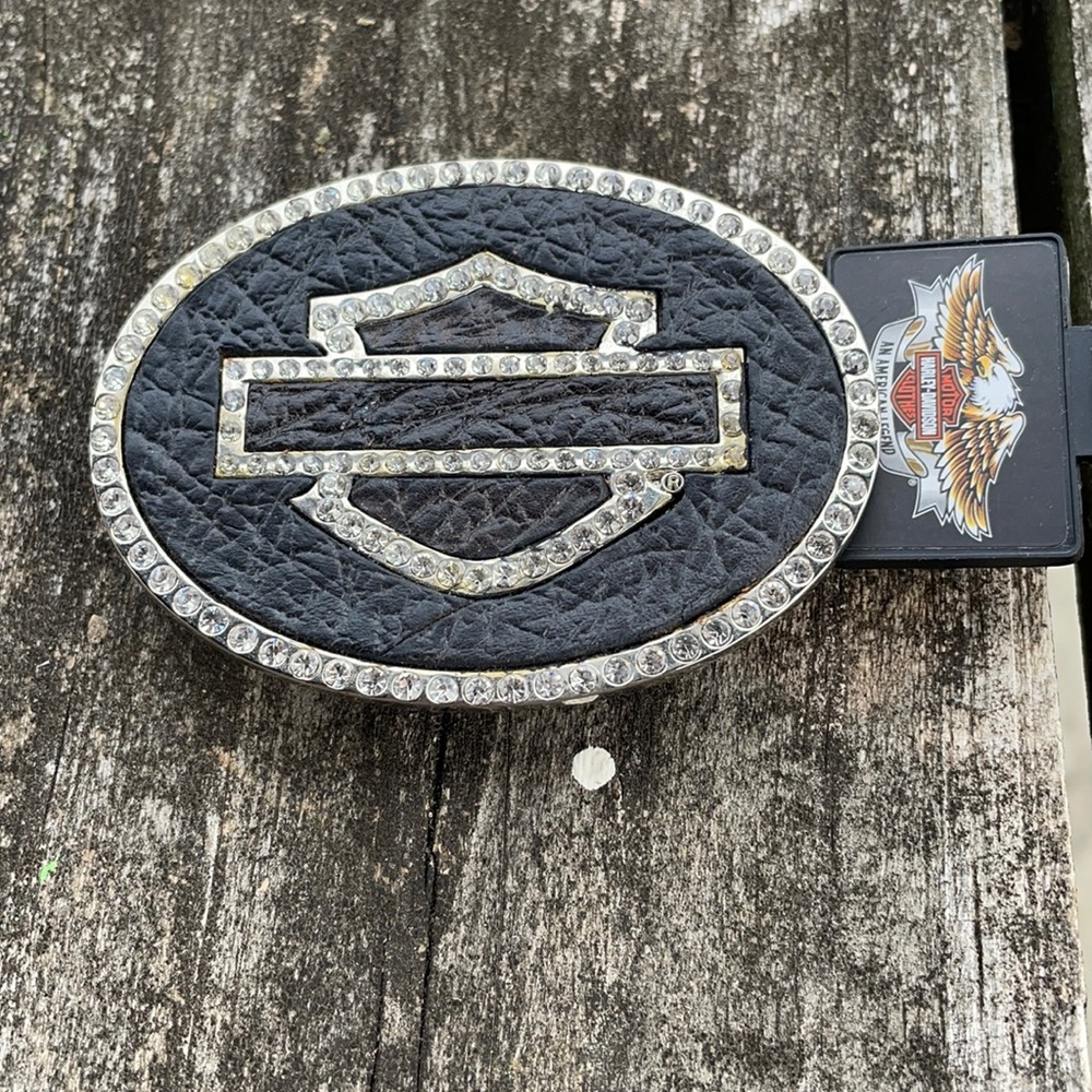 NWT HARLEY-DAVIDSON LADIES OVAL BLING BELT BUCKLE 97810-10VW
